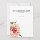 Elegant Floral Memorial Foto aankondiging (Achterkant)