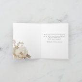 Elegant  Floral Memorial Foto: Dank u wel Bedankkaart (Binnen)