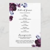 Elegant Floral Memorial Funeral Order of Service Programma (Achterkant)