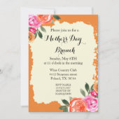 Elégant Floral Mère's Day Brunch Invitation (Devant)