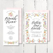 Elégant Floral Mère's Day Brunch Invitation