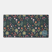 Elegant Floral Modern Monogram Bureaumat (Voorkant)