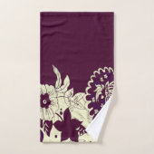 Élégant Floral Moderne (Serviette à main)