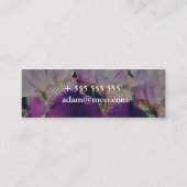 Élégant Floral moderne photo Mini Carte de visite (Dos)