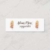 Élégant Floral moderne photo Mini Carte de visite (Devant)