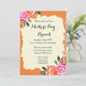 Elegant Floral Moederdag Brunch Uitnodiging (Staand voorkant)