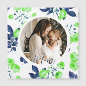 Elegant Floral Moederdag Kaart (Voorkant)