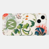 Elegant Floral Monogram Case-Mate iPhone Case (Achterkant (horizontaal))