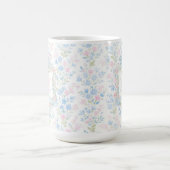 Elegant Floral Monogram Personalized Mug (Centre)