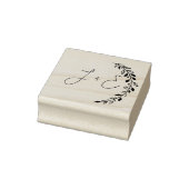 Elegant Floral Monogram Rubber Stempel (Stempel)
