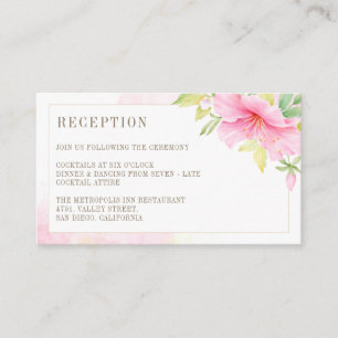 Elegant Floral Monogram Weddenschap Informatiekaartje