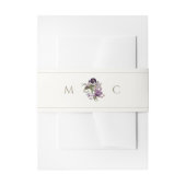 Elegant Floral Monogram Wedding Uitnodigingen Wikkel (Voorkant Voorbeeld)