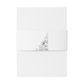 Elegant Floral Monogram Wedding Uitnodigingen Wikkel (Achterkant Voorbeeld)