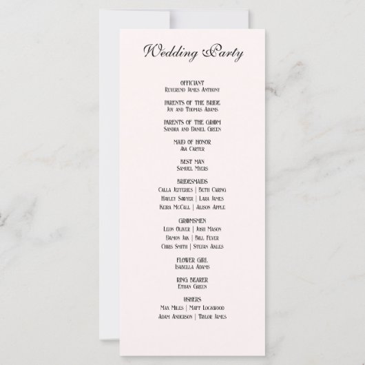 Élégant Floral Monogrammed Cream Wedding Programme (Dos)