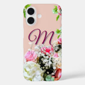 Élégant Floral Monogrammed iPhone / coque ipad (Verso)