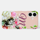 Élégant Floral Monogrammed iPhone / coque ipad (Verso (horizontal))