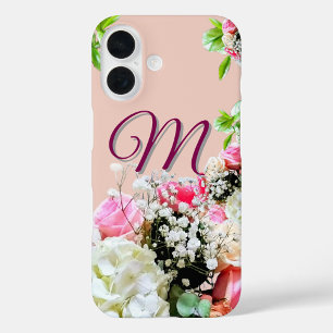 Élégant Floral Monogrammed iPhone / coque ipad