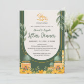 Elegant Floral Mosque Iftar Dinner Invitation (Debout devant)