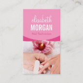 Elegant Floral Nail Salon Manicure SPA Visitekaartje (Voorkant)