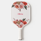 Elegant Floral Name Pickleball Paddle (Achterkant)