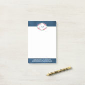 Elegant Floral & Navy Personal of Business Post-it® Notes (Op bureau)