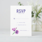 Élégant Floral Navy RSVP (Debout devant)