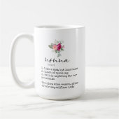 Élégant floral Nonna Définition 15oz Café Mug (Gauche)