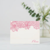 Elegant Floral Note Cards (Borstkanker) Kaart (Staand voorkant)