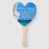 Elegant Floral Ocean Beach Summer Wedding Handwaaier (Achterkant)