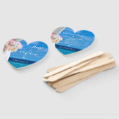 Elegant Floral Ocean Beach Summer Wedding Handwaaier (Niet-gemonteerd)