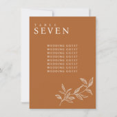 Elégant Floral Orange Mariage Sièges Cartes Graphi (Devant)