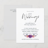 Elegant Floral Paars Sinaasappel Wedding (Voorkant / Achterkant)