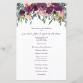 Elegant Floral | Paarse roze bruinbruidjes (Voorkant)