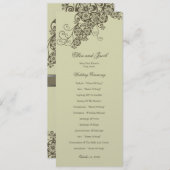 Elegant Floral Paisley Wedding Programme Programma (Voorkant / Achterkant)