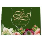Elegant Floral Pasen Groot Cadeauzakje (Voorkant)