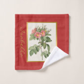 Elegant  Floral past kleur en tekst aan Bad Handdoek (Wasdoekje)