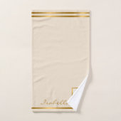 Elegant  Floral past kleur en tekst aan Bad Handdoek (Handdoek)