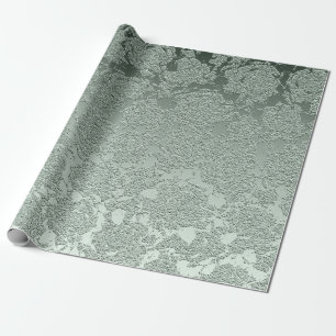 Elegant Floral Pastel Sage Green Pattern Cadeaupapier