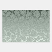 Elegant Floral Pastel Sage Green Pattern Inpakpapier Vel (Voorkant 3)