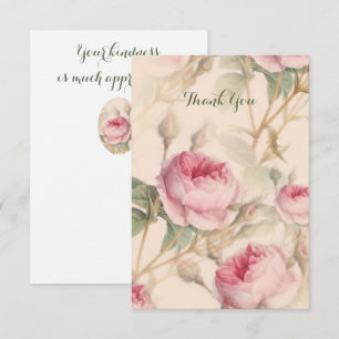 Elegant Floral Pattern Appreciation Bedankkaart