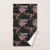 Elegant floral pattern bath towel set (Serviette à main)