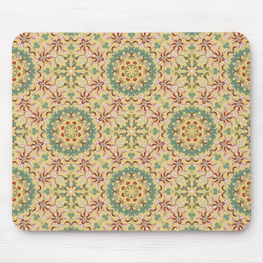 Elegant floral Pattern kaleidoscoop Muismat (Voorkant)