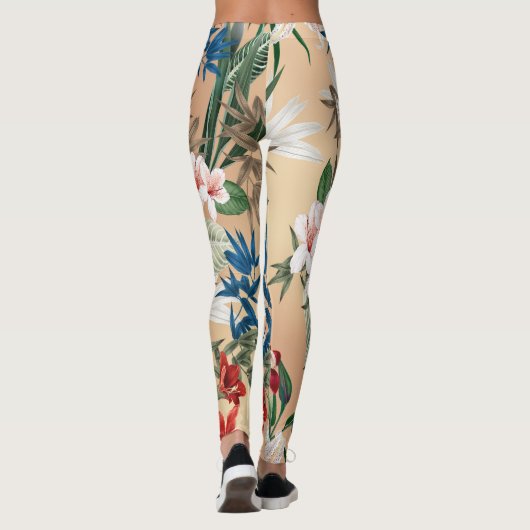 Elegant Floral Pattern Leggings (Dos)