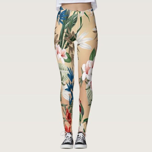 Elegant Floral Pattern Leggings (Devant)