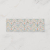 Elegant Floral Pattern Lucile Tegel Soft Grey Mini Visitekaartje (Achterkant)