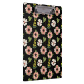 Elegant Floral Pattern on Black | Chic Botanical Klembord (Rechts)