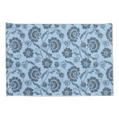 Elegant Floral Pattern on Light Blue Back Kussensloop (Achterkant-Rechts)