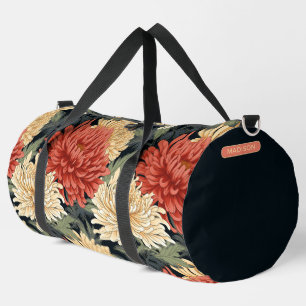 Elegant Floral Pattern Persoonlijke naam Plunjezak