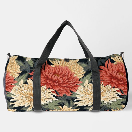 Elegant Floral Pattern Persoonlijke naam Plunjezak (Achterkant)