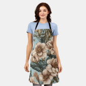 Elegant Floral Pattern Schort (Gedragen)